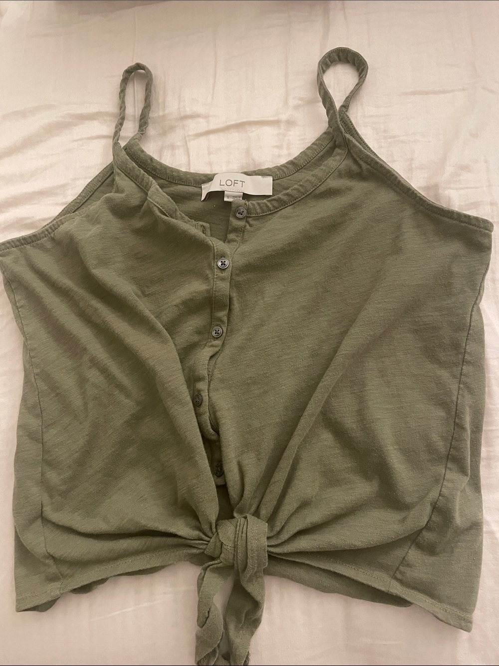 Tie front tank top